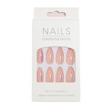 24pcs/Set Pink Chrome Press On Nails