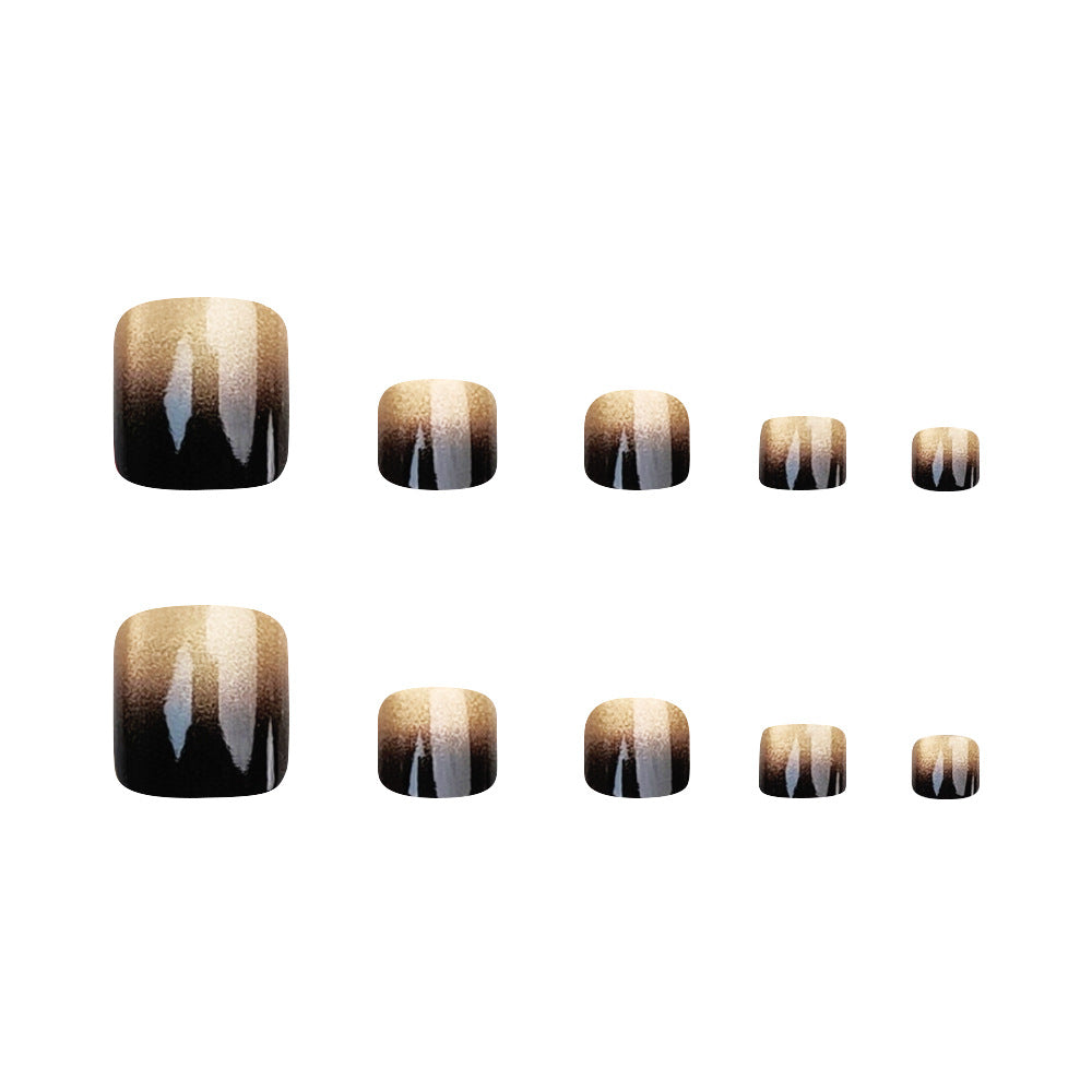 24pcs/Set Brown Cat Eye Press-On Nails