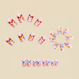 24pcs/Set Spring Butterfly Flower Press-On Nails