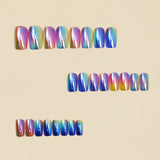 24pcs/Set Iridescent Chrome Press-On Nails