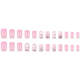 24pcs/Set Pink Sakura Ombre Press-On Nails