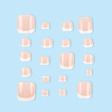 24pcs/Set White French Tip Press On Toe Nails
