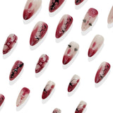 24pcs/Set Bloody Scratch Doodle Press On Nails