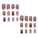 24pcs/Set Pumpkin Ghost French Press On Nails