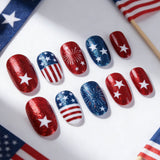 24pcs/Set Fireworks Star Glitter Press-On Nails