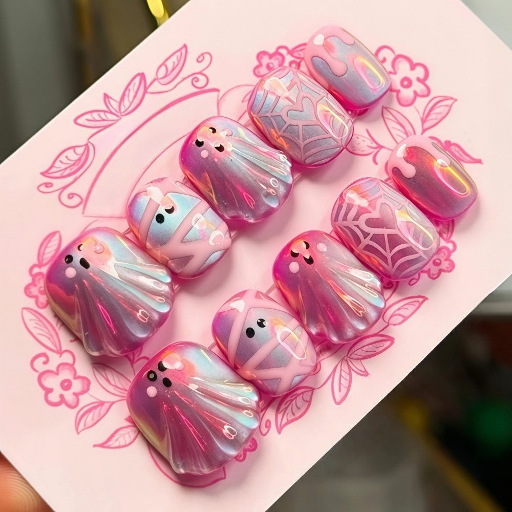 30pcs/Set 3D Ghost Press On Nails