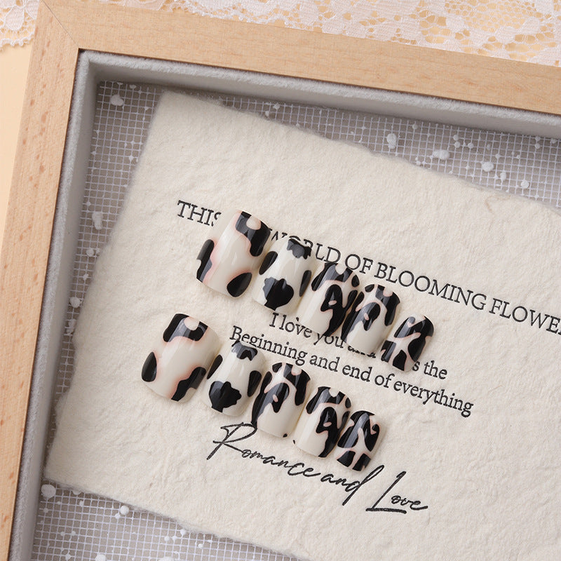 24pcs/Set Cow Print Press On Nails