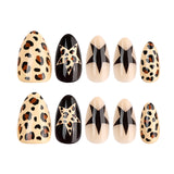24pcs/Set Leopard Print with Stars Press On Nails