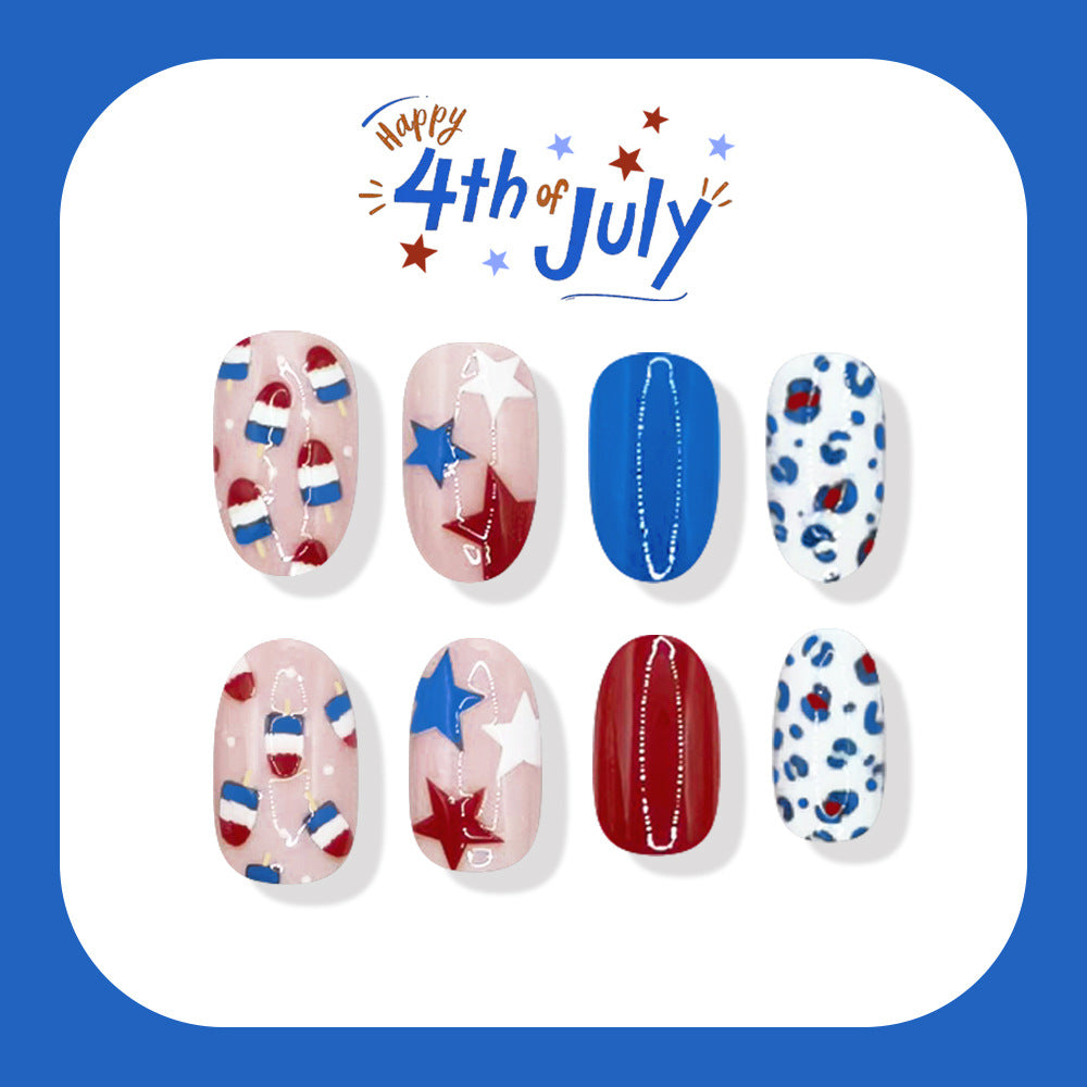 24pcs/Set Starry Leopard Press-On Nails