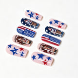 24pcs/Set Denim Girl with Stars and Stripes Press-On Nails