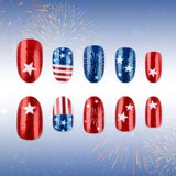 24pcs/Set Fireworks Star Glitter Press-On Nails