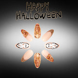 24pcs/Set Glitter French Ghost Press-On Nails