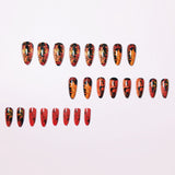 24pcs/Set Maple Leaf Press On Nails