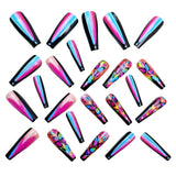 24pcs/Set Multicolor Butterfly Ombre Press-On Nails