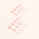 24pcs/Set Glitter Pearl Press-On Nails