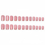24pcs/Set Pink Cat Eye French Press On Nails
