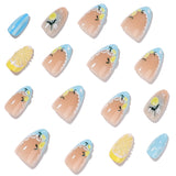 24pcs/Set 3D Lemon 3D Embossed Press-On Nails