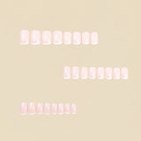 24pcs/Set Classic White French Press-On Nails