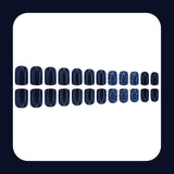 24pcs/Set Deep Blue Leopard Press On Nails