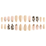 24pcs/Set French Leopard Press-On Nails