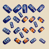 24pcs/Set Skull Pumpkin Press-On Nails