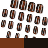 24pcs/Set Tortoiseshell Leopard Print Press On Nails