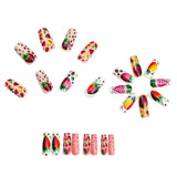 24pcs/Set Colorful Summer Fruit Press-On Nails