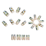 24pcs/Set Nude Daisy Press-On Nails