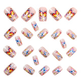 24pcs/Set Spring Butterfly Flower Press-On Nails