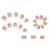 24pcs/Set Sheer Pink French Tips Press On Nails