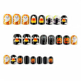 24pcs/Set Ghost, Pumpkin & Bat Press On Nails