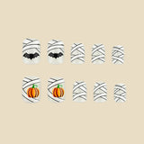 24pcs/Set Mummy Wrap & Pumpkin Press-On Nails