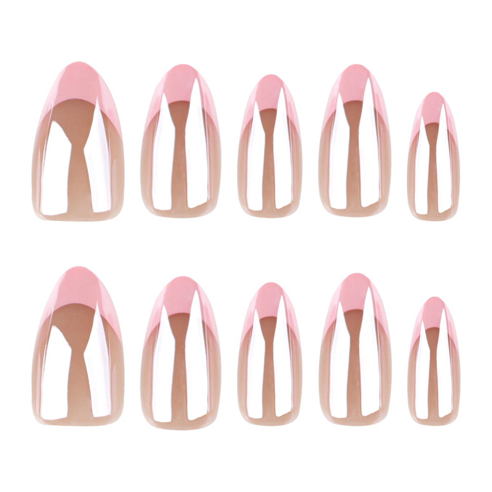 24pcs/Set French Pink Press-On Nails