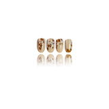 24pcs/Set Ink-Wash Maple Leaf & Bird Press On Nails