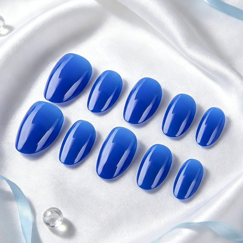 24pcs/Set Solid Klein Blue Press-On Nails