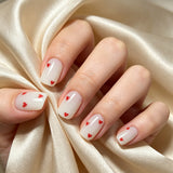 24pcs/Set Sweet Minimalist Hearts Press-On Nails