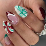 24pcs/Set 3D Candy Canes Press-On Nails