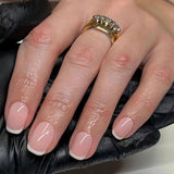 24pcs/Set Classic White French Press-On Nails