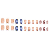 24pcs/Set Leopard French Press-On Nails