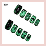 24pcs/Set Ghosts & Spiderwebs Press-On Nails