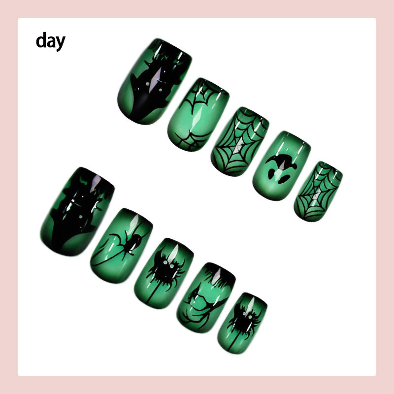 24pcs/Set Ghosts & Spiderwebs Press-On Nails