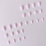 24pcs/Set French Bow Press-On Nails
