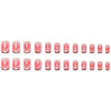 24pcs/Set Chrome French Cat Eye Press-On Nails