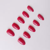 24pcs/Set Solid Red Press-On Nails