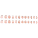 24pcs/Set Silver Glitter French Tip Press-On Nails
