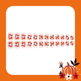 24pcs/Set Mushroom Pumpkin Floral Maple Leaf Press On Nails