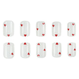 24pcs/Set Sweet Minimalist Hearts Press-On Nails