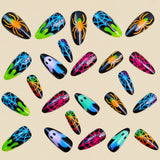 24pcs/Set Glow-in-the-Dark Ghost & Spider Web Press On Nails