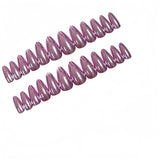 24pcs/Set Pink Chrome Press On Nails