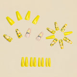24pcs/Set Yellow Lemon Press-On Nails